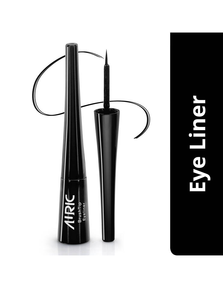 Auric BrushTip Eyeliner, Midnight Black - 3.5 ml