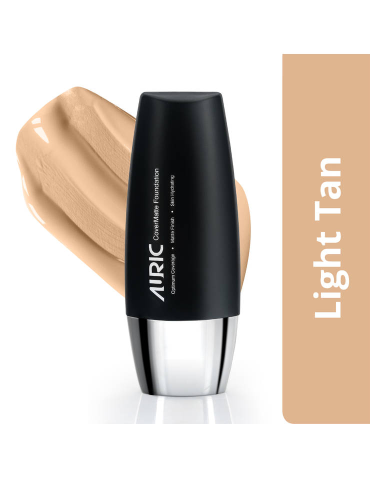 Auric CoverMatte Foundation, Light Tan - 30 ml