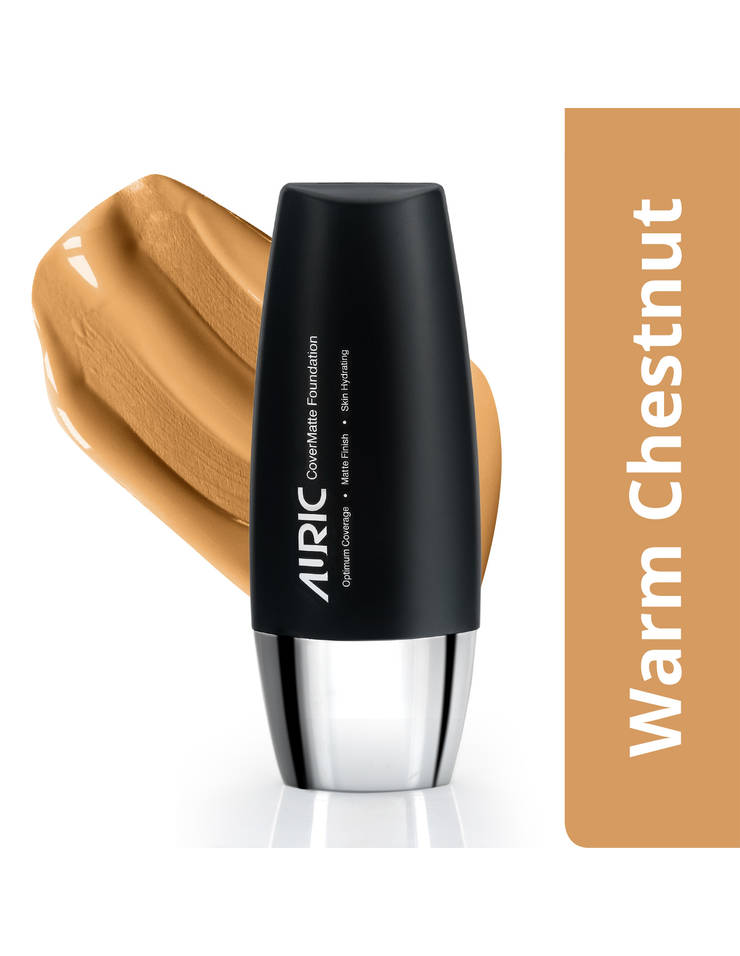 Auric CoverMatte Foundation, Warm Chestnut - 30 ml