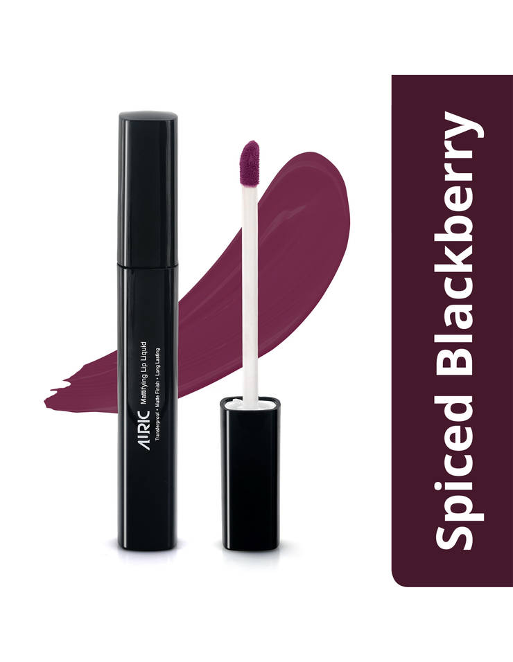 Auric Mattifying Lip Liquid, Spiced Blackberry - 4 ml