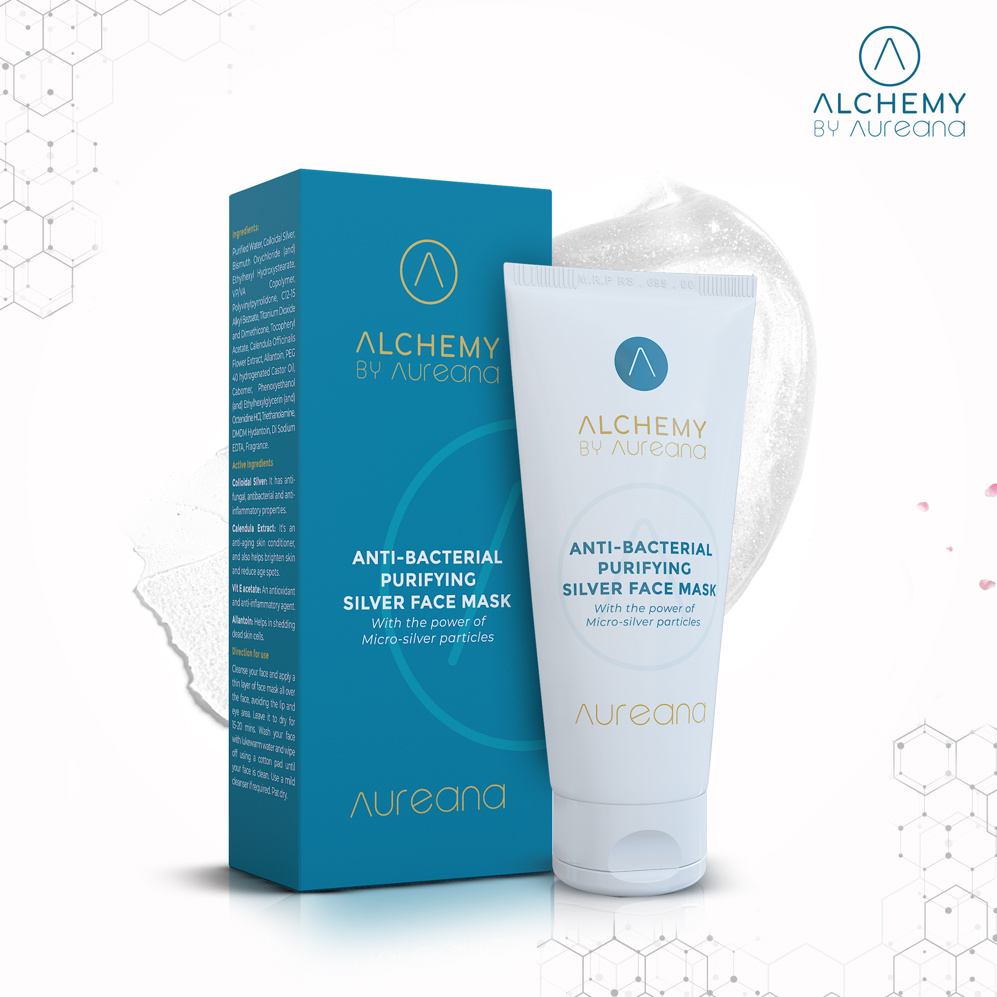 Alchemy By Aureana Antibacterial Purifying Silver Face Mask 50g