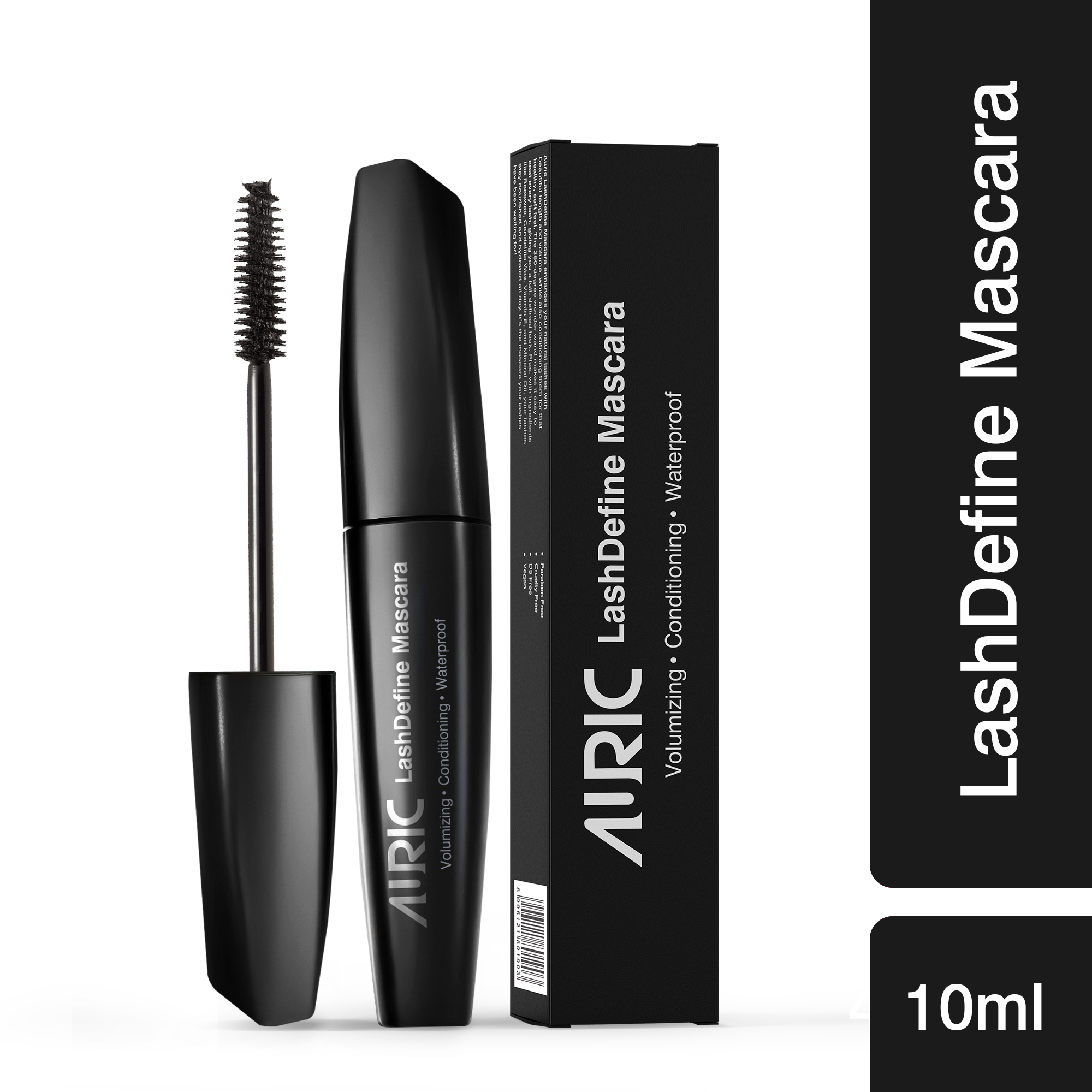 AURIC LashDefine Mascara | Volumizing & Waterproof | Conditioning Formula for Long-Lasting Defined Lashes -  10ml