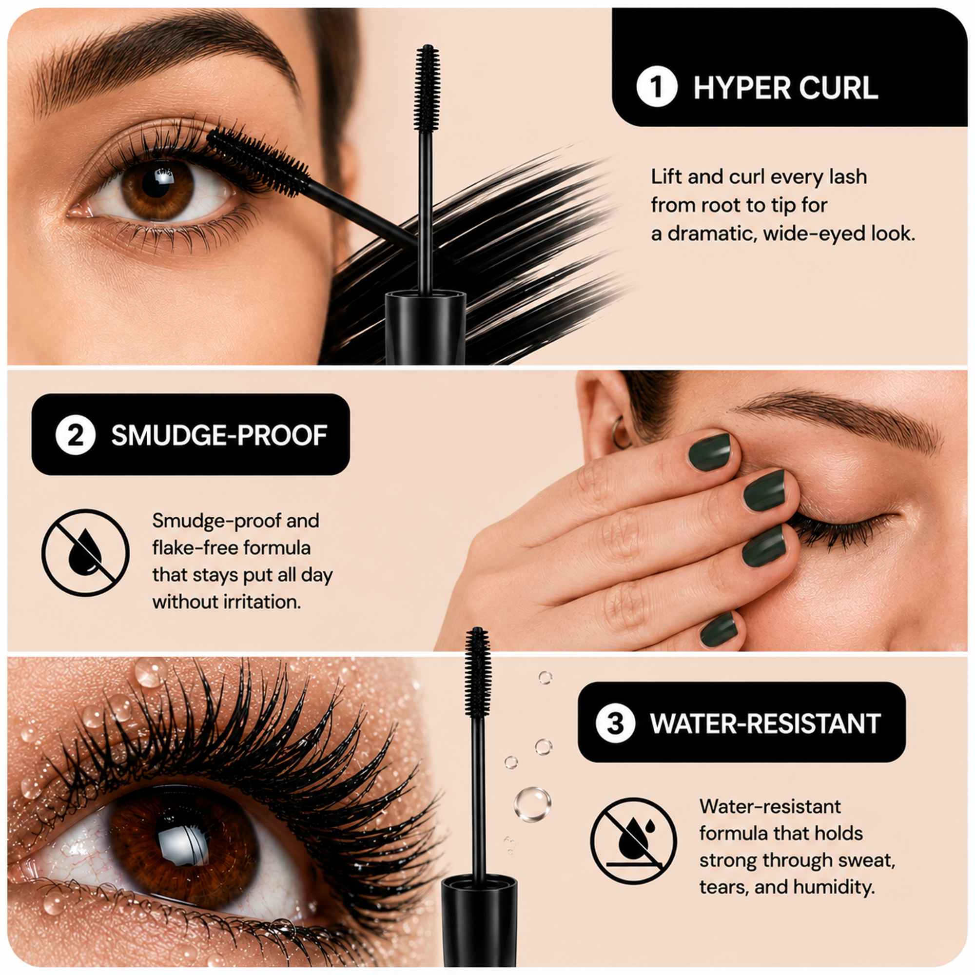 AURIC LashDefine Mascara | Volumizing & Waterproof | Conditioning Formula for Long-Lasting Defined Lashes -  10ml