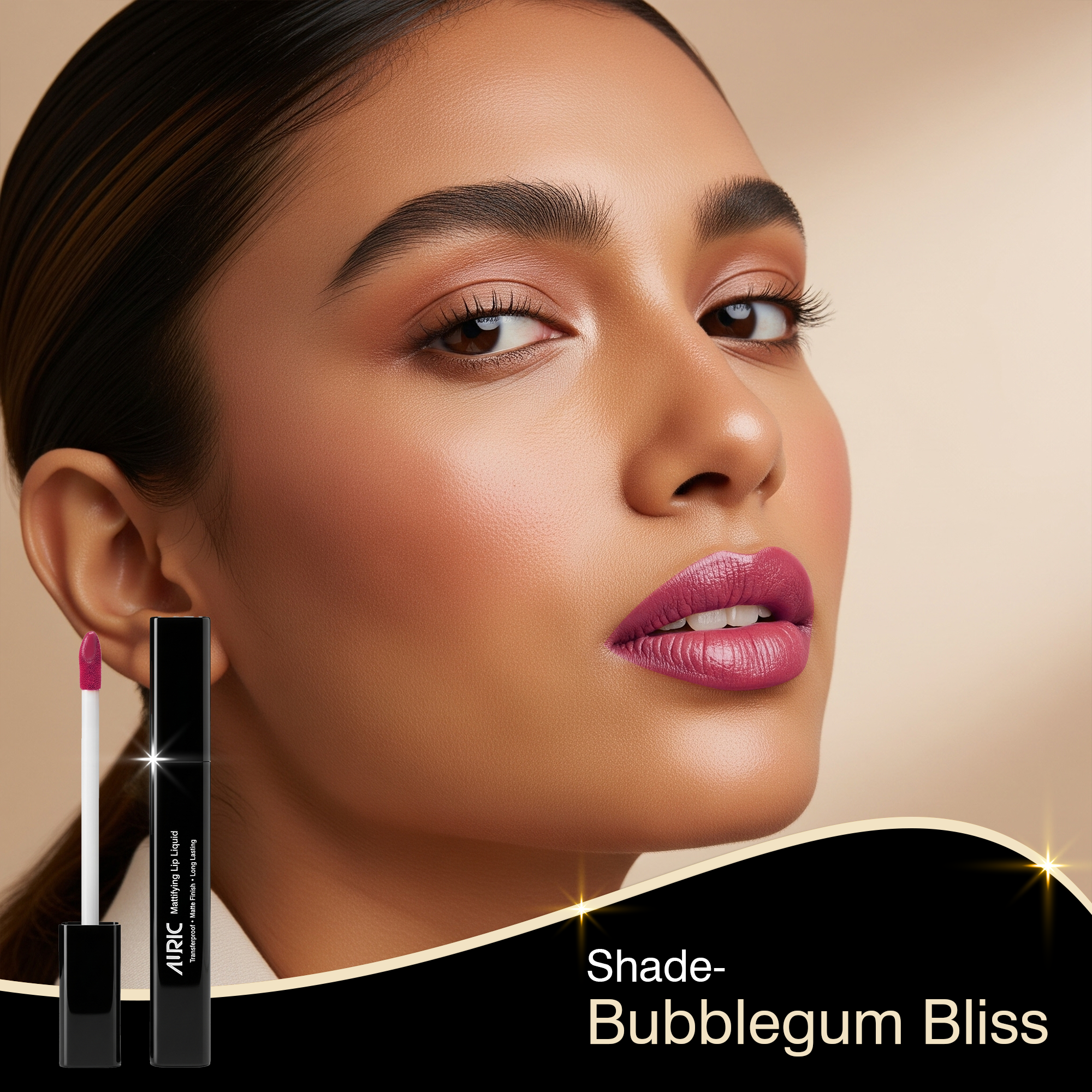 Auric Mattifying Lip Liquid Bubblegum Bliss - 4 ml