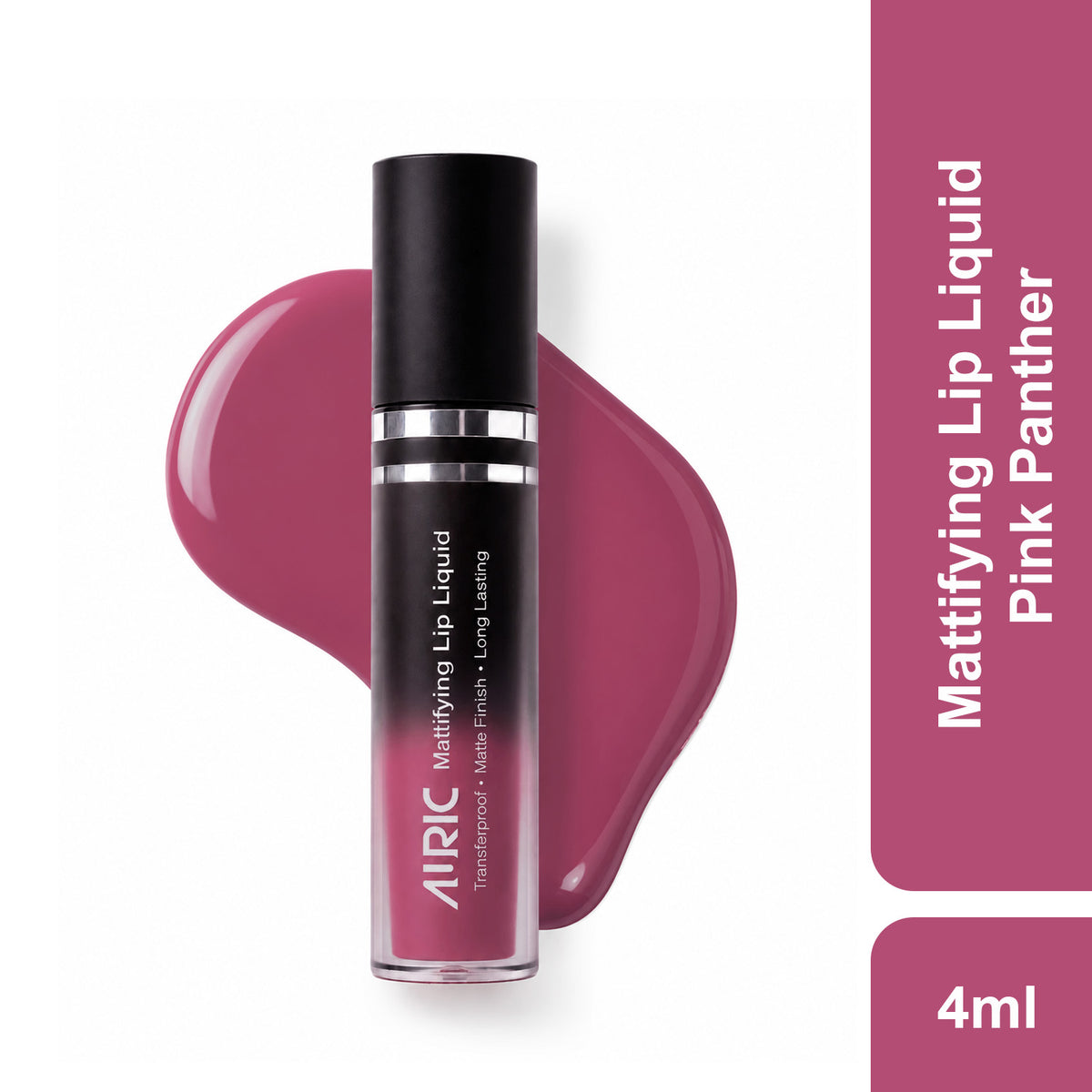 Auric Mattifying Lip Liquid, Pink Panther - 4 ml