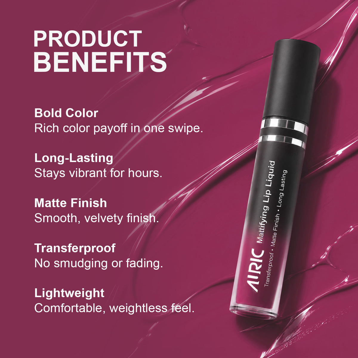 Auric Mattifying Lip Liquid, Pink Panther - 4 ml