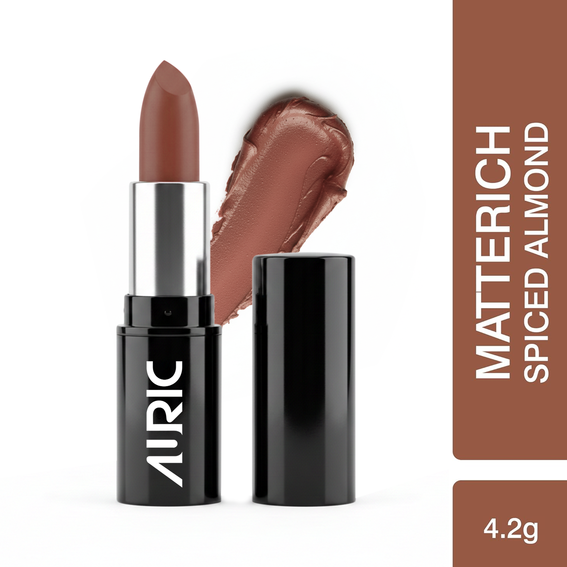 Auric MatteRich Lipstick, Spiced Almond - 4.2g