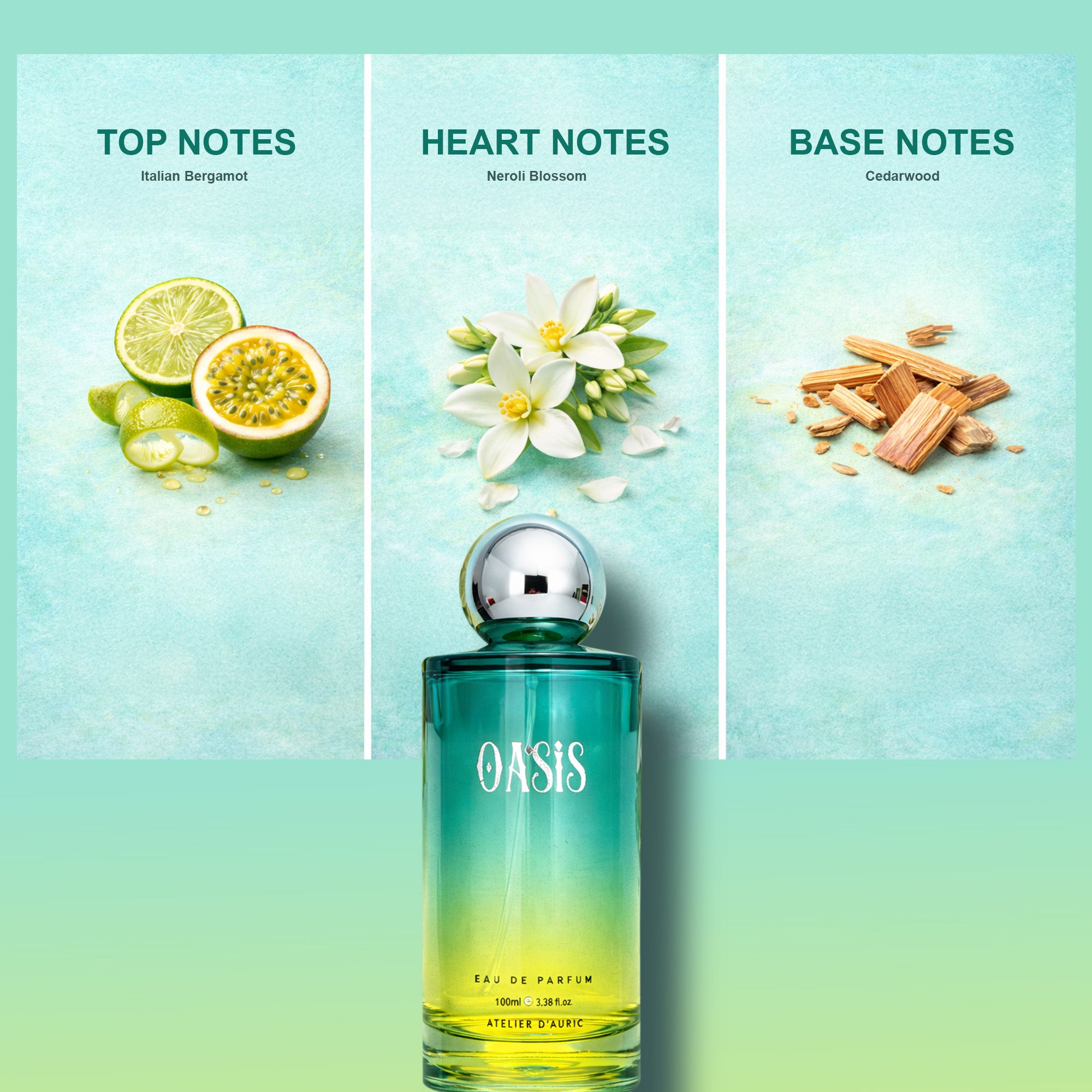 Auric Oasis Eau De Parfum (EDP) 100ml – Long Lasting Luxury Perfume for Women